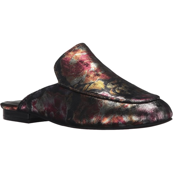Kenneth Cole Wallice Slip On Mule Floral Loafers Leather Fashion Pumps Shoes - Picture 2 of 12